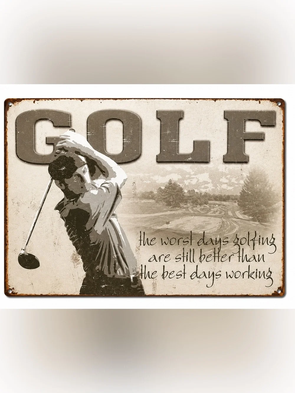 NEW Golf Metal Sign